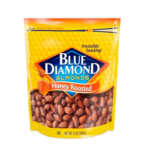 Blue Diamond Almonds, Honey Roasted, 12 Ounce, 6 Per Case